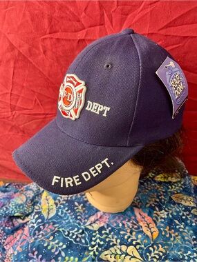 Rapid Dominance Fire Department Embroidered Cap Navy Hat NWT